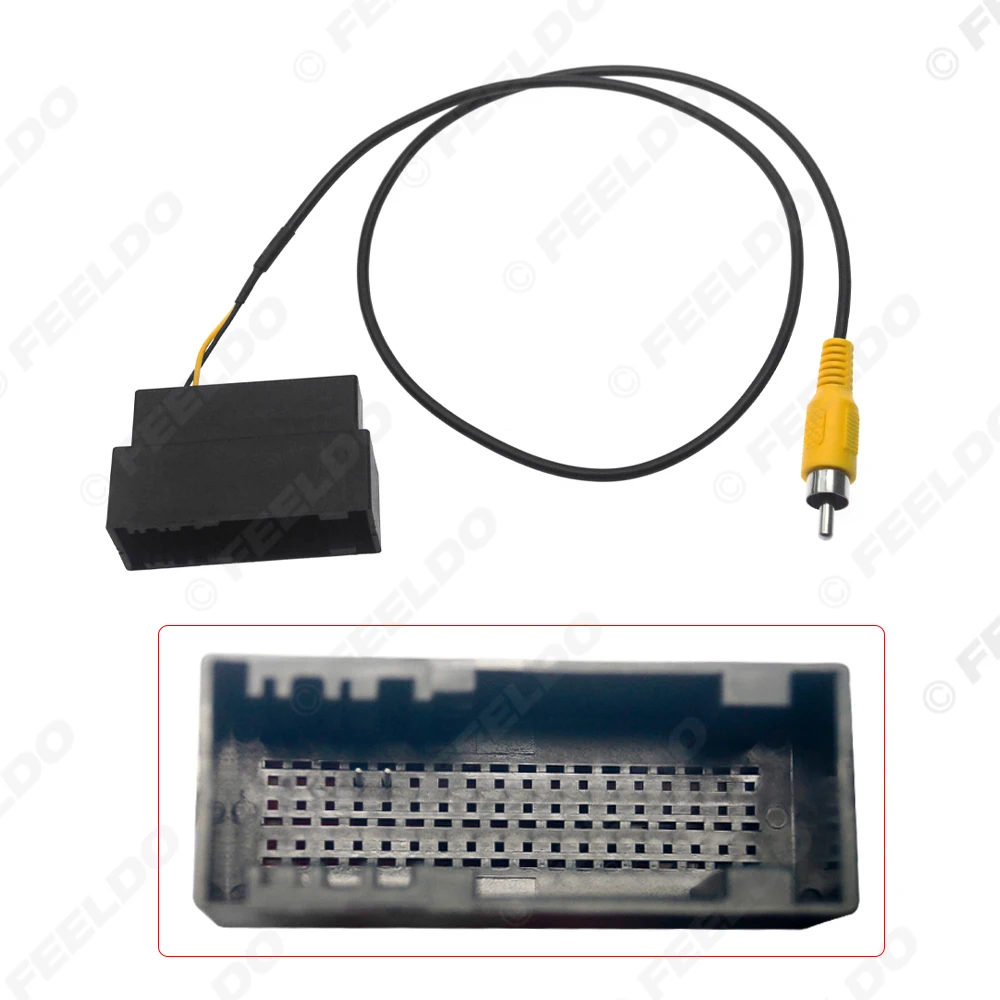 5PcsCar Parking Rear Camera Female 54-Pin Video Plug Converter RCA Cable For Ford Mustang