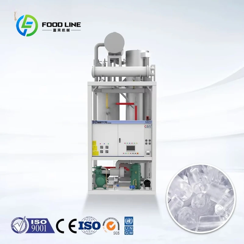 Customized Water Cooling Tube Ice Making Machine with Automatic Packing System for Beverage and Food Cooling Industry
