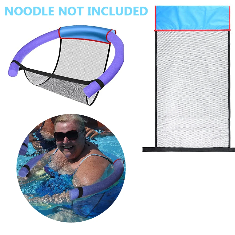 Floating Pool Chair Mat Inflatable Noodle Slings Mesh Ring Hammock Water for Adults Swimming for Relaxation Lounger Toys