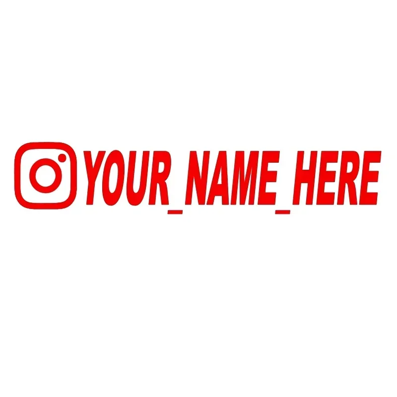 Nome utente personalizzato personalizzato Instagram decalcomanie in vinile moto per Instagram FACEBOOK personalizzazione ha bisogno di note adesivo per auto