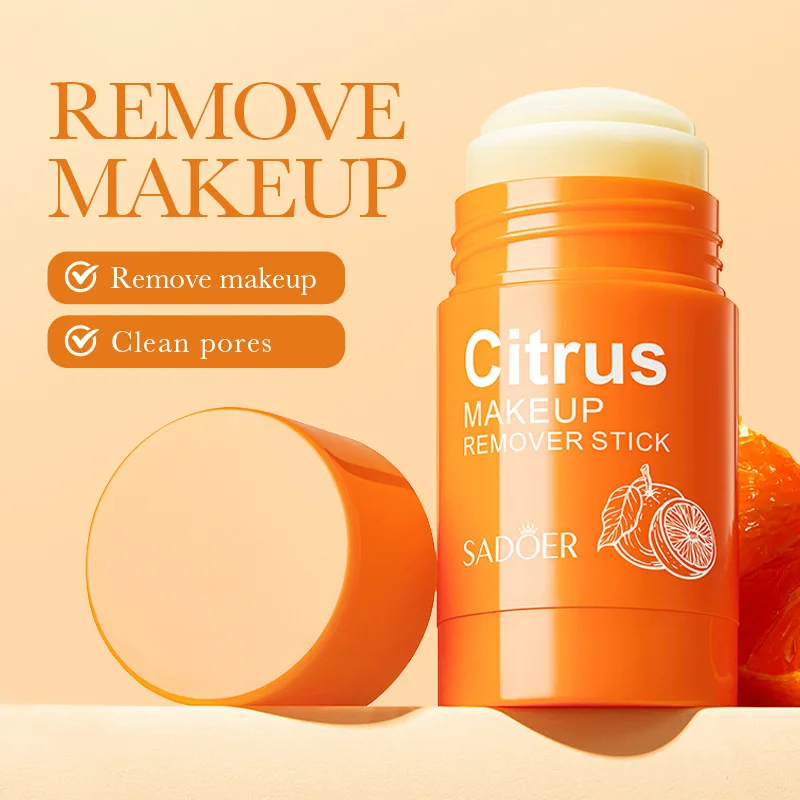 Citrus Portable Makeup Remover Stick Deep Cleansing Balm Gel Cream Stick Remover Lip makeup Cosmetics Moisturizing skin Korean