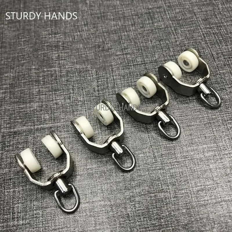 

20 шт., бытовые занавески, железный шкив, занавеска для душа, изогнутая направляющая, подвесное колесо, конвейерный крючок, ролики, фурнитура, аксессуары