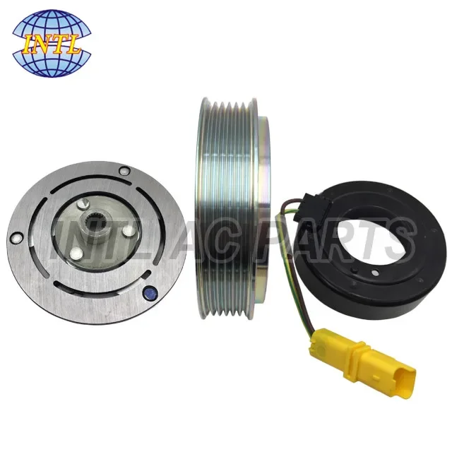 Sanden SD6C12 1363 1351 1364 1355 1367 Auto A/C AC Compressor clutch pulley kit for Peugeot 207 307 408 Citroen C2 C4 9671216280