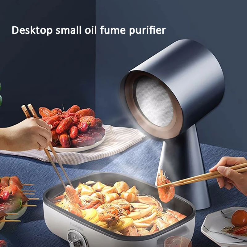 Small household portable intelligent electric mini range hood kitchen barbecue travel chimney countertop ventilation and exhaust