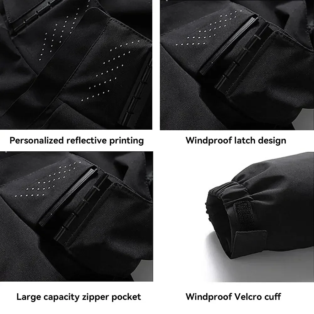 Veste coupe-vent mince à col en V pour l'extérieur, poignées amovibles, design unisexe, décontracté, escalade, trempé, printemps, automne, mode couple, modèle vent