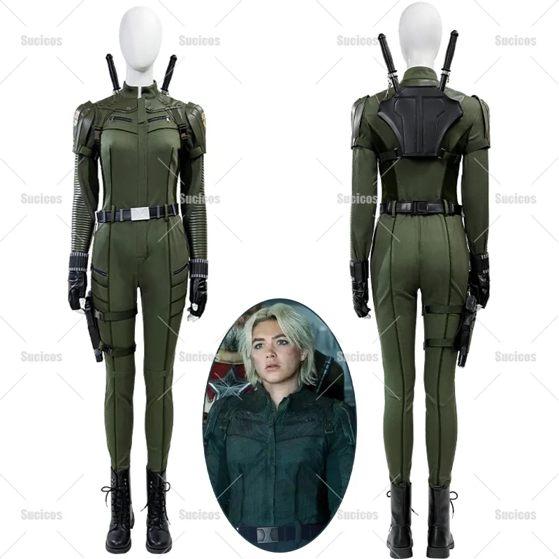 

Thunderbolts Inhuman Black Widow Yelena Belova Косплей Костюм Yelena Battledress наряд для Хэллоуина для взрослых женщин и девочек