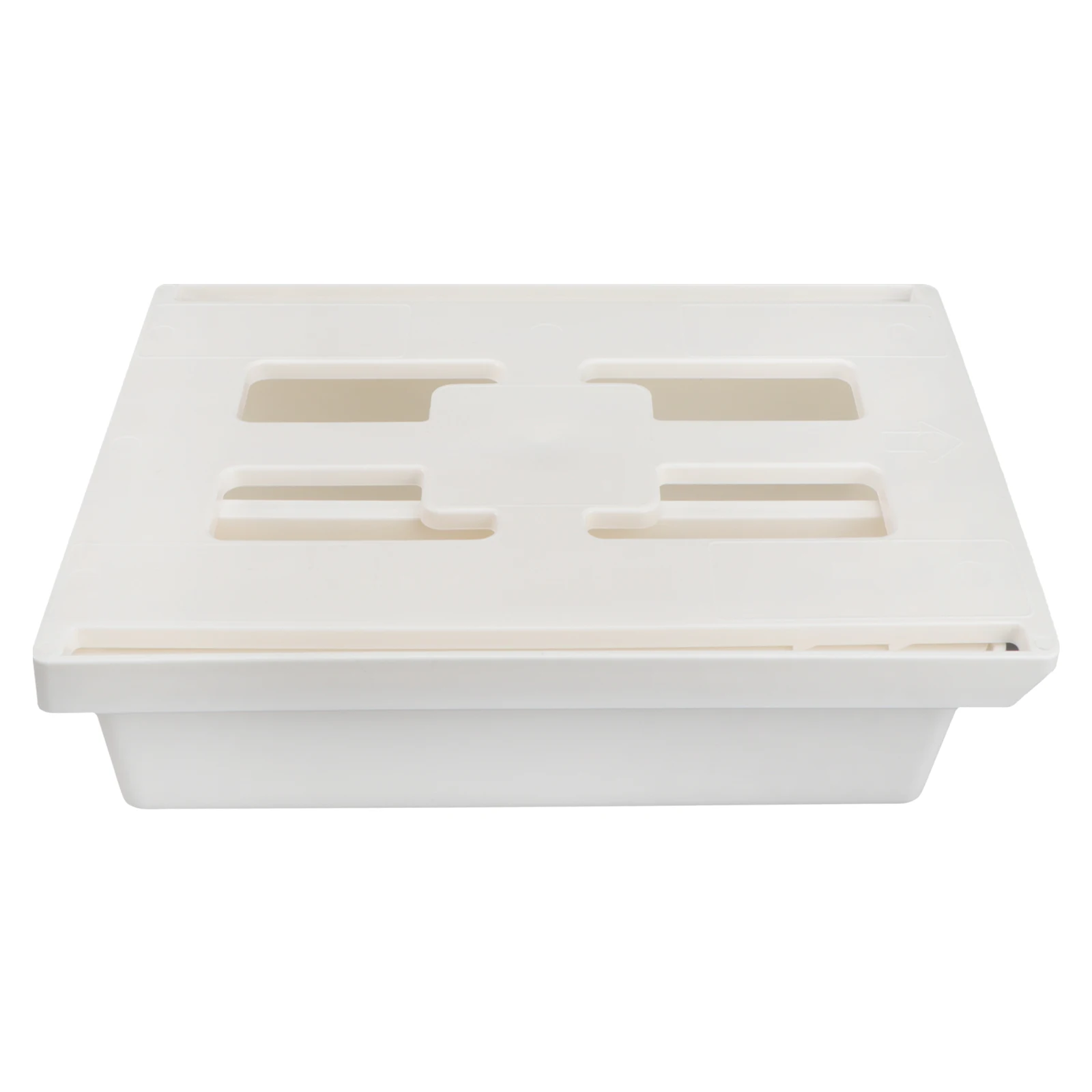 

1pc Desk Bottom Storage Box Hidden Drawer Organizer For Office Table Under Table Holder With Cover White Abs Pp Material