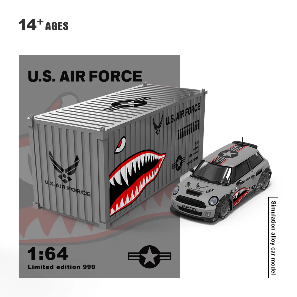 *Pre-order*CoolCar 1/64 Shark Mouth Livery Diecast Alloy Car Model Realistic Mini Vehicle Diorama Scene Collectible Gift Display