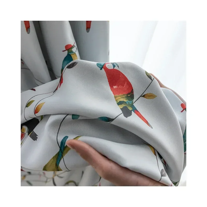 

Modern Curtains for Living Dining Room Bedroom Minimalist Curtains Double-sided Light-free Blackout Print Curtains Blackout