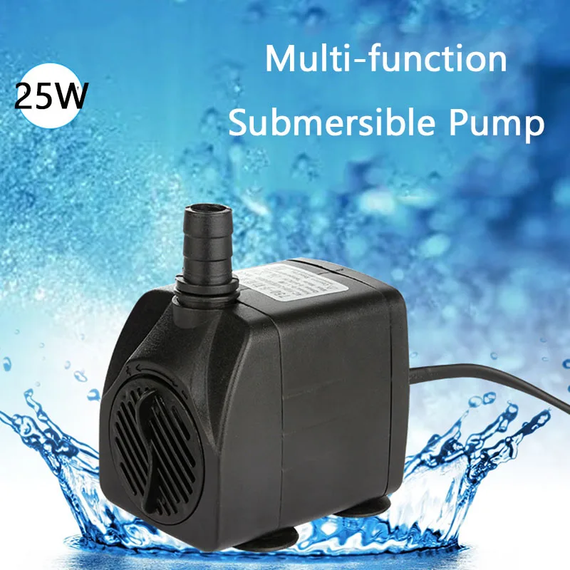 25W Ultra Quiet Water Pump 110V 220V Submersible Aquarium filter pump multi-function fountain circulation fish tank water pumps