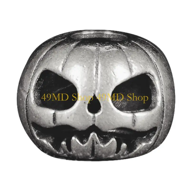 49MD Halloween Pumpkin Pendant for Necklaces Jewelry and Paracord Projects Lanyard