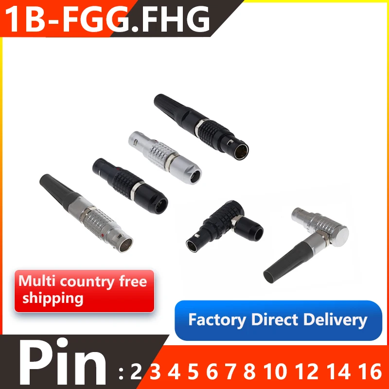 

1B FGG FHG Push pull self-locking connector aviation metal plug