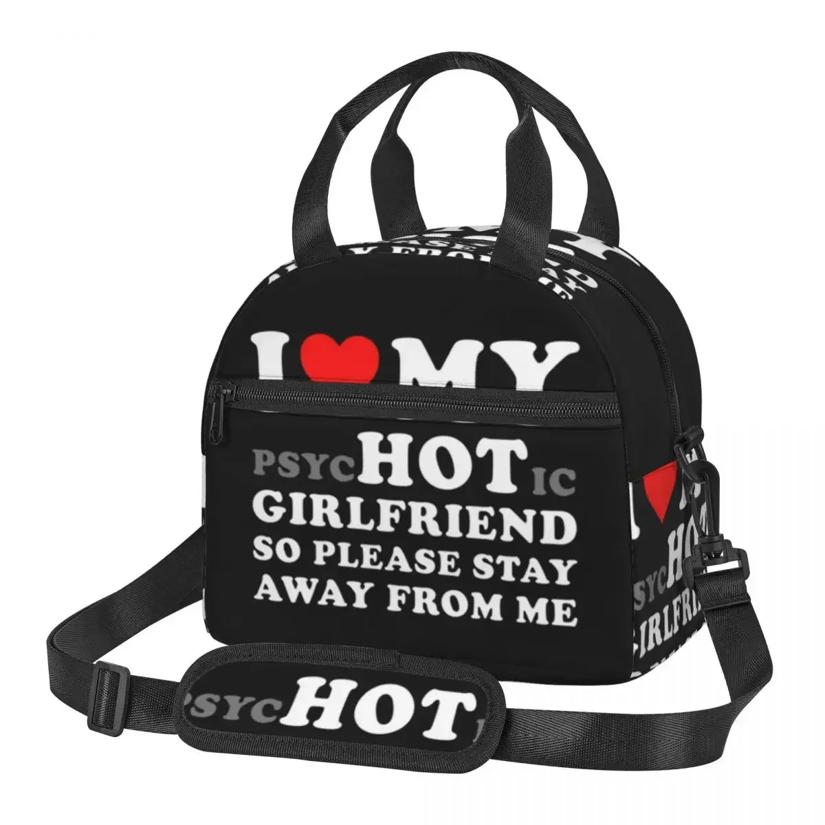 

I Love My Hot Psychic Girlfriend Lunch Bags Insulated Bento Box Portable Lunch Tote Picnic Bags Cooler Bag for Woman Girl
