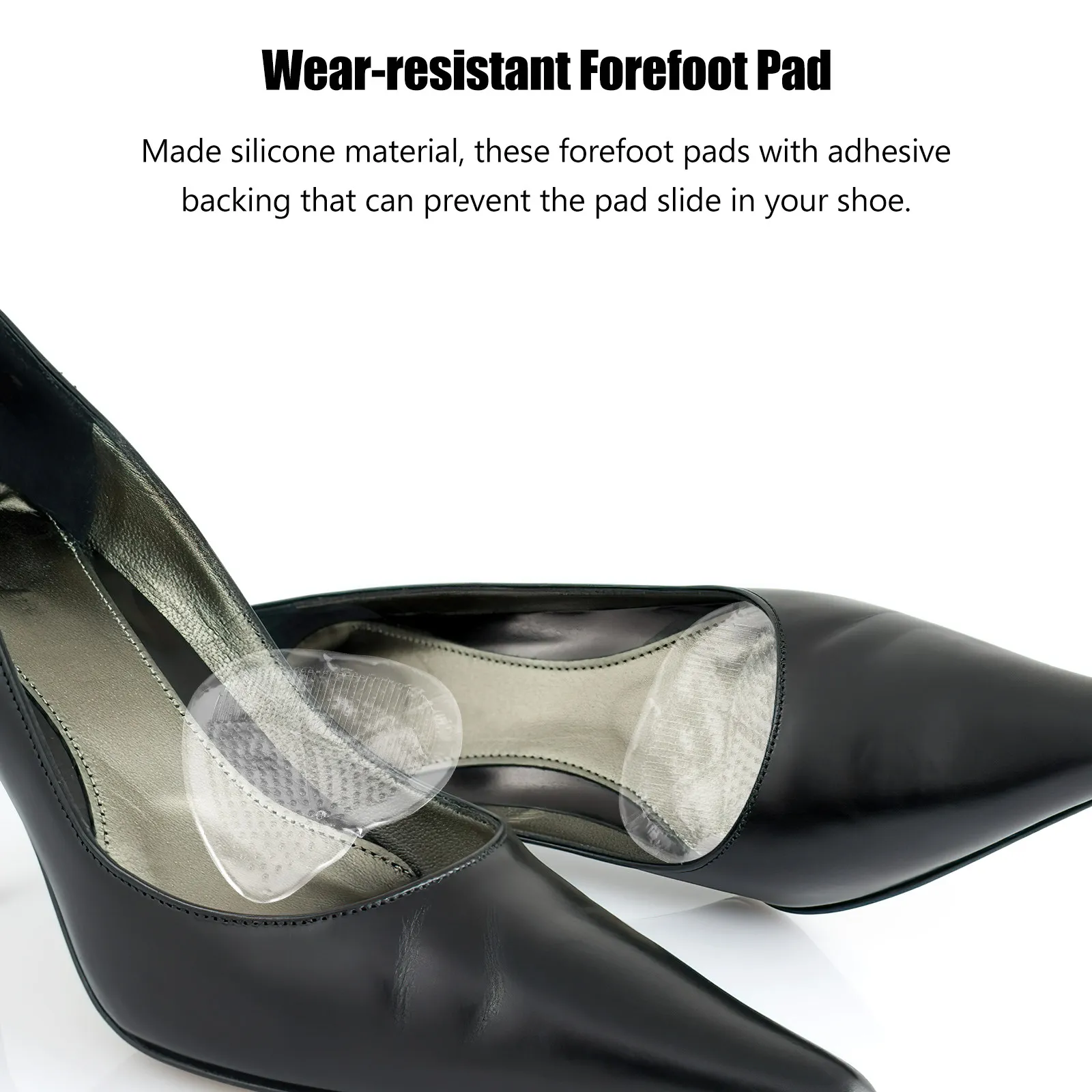 

10Pairs Forefoot Anti-Blister Pads Silicone Nonslip Cushions Comfortable Shoe Inserts for Women Men High Heels Sneakers Flats