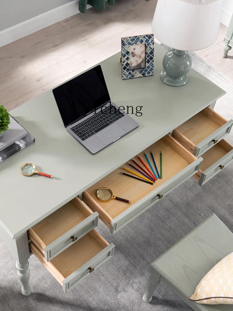 ZF Light Luxury Desk Desk Study Integrated Desk Modern Simple Computer Table and Chair