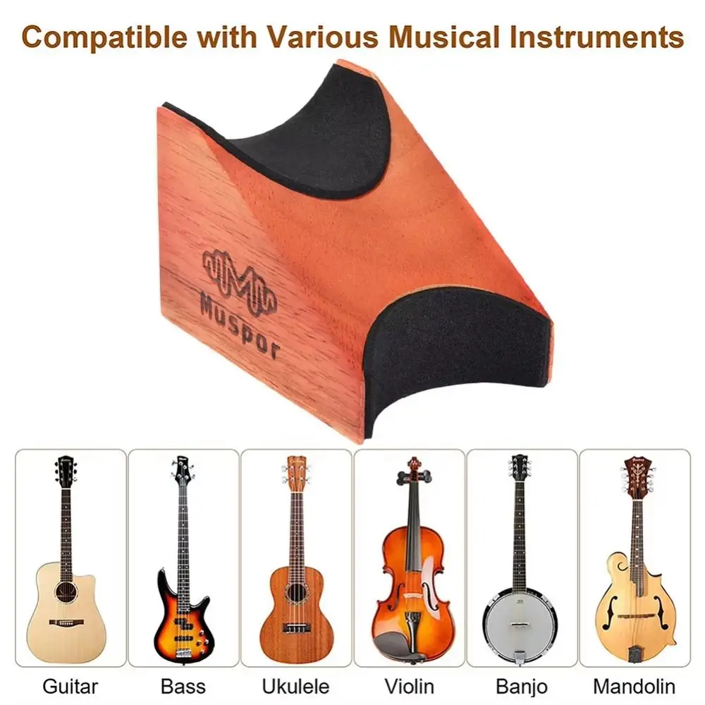 Support Pillow Guitar Wooden Neck Bracket Electric Acoustic Bass Multi-function Guitar Neck Rest Stable Vertical