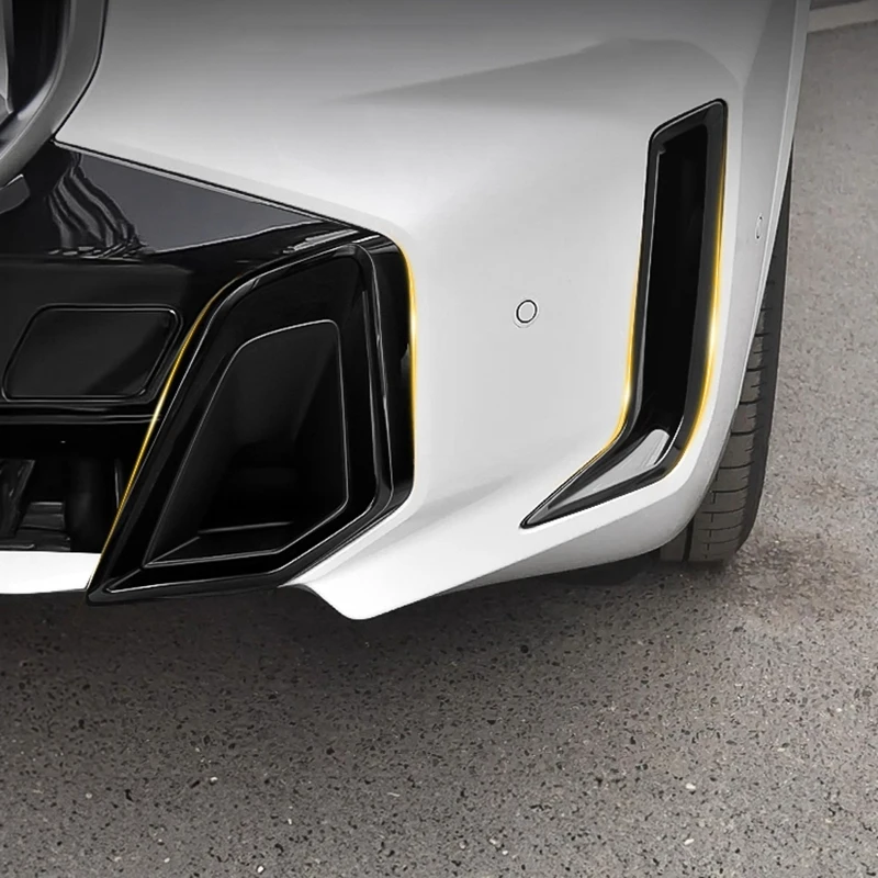 

For BMW X5 G05 2023 2024 2025 Bright Black Warrior Exterior Trim Front Bumper Fangs Cover, Air outlet Frame Cover, Fender Cover