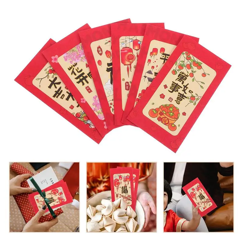 18pcs Red Envelopes Chinese New Year 2025 Spring Festival Red Packet Lucky Money Pockets For Wedding Birthday Celebrations