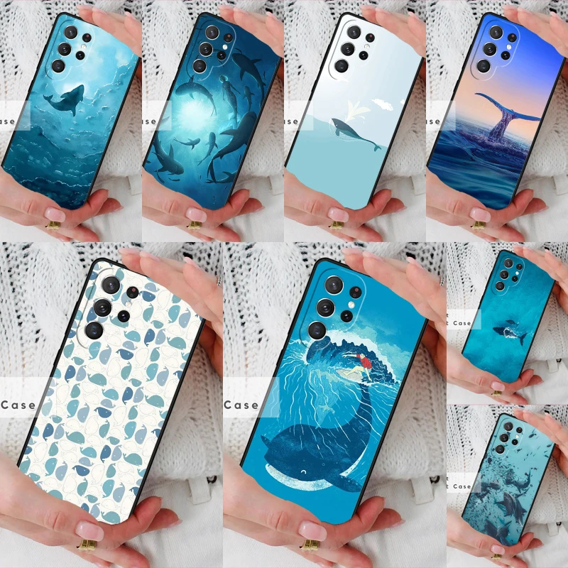 Blue Whale Phone Cover Case for Samsung Galaxy S26 Ultra S20 FE Note 10 S24 S23 S21 S25 Plus S22