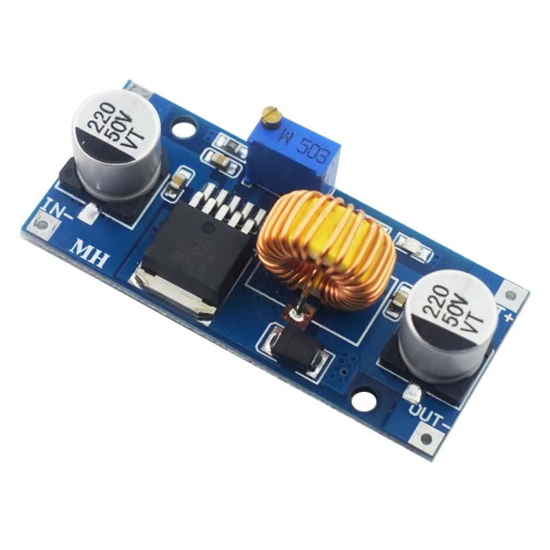 5/10 قطعة 5A DC-DC تنحى قابل للتعديل وحدة امدادات الطاقة شاحن ليثيوم XL4015 4 ~ 38 فولت 96% 5A تيار مستمر وحدة تنحى قابلة للتعديل