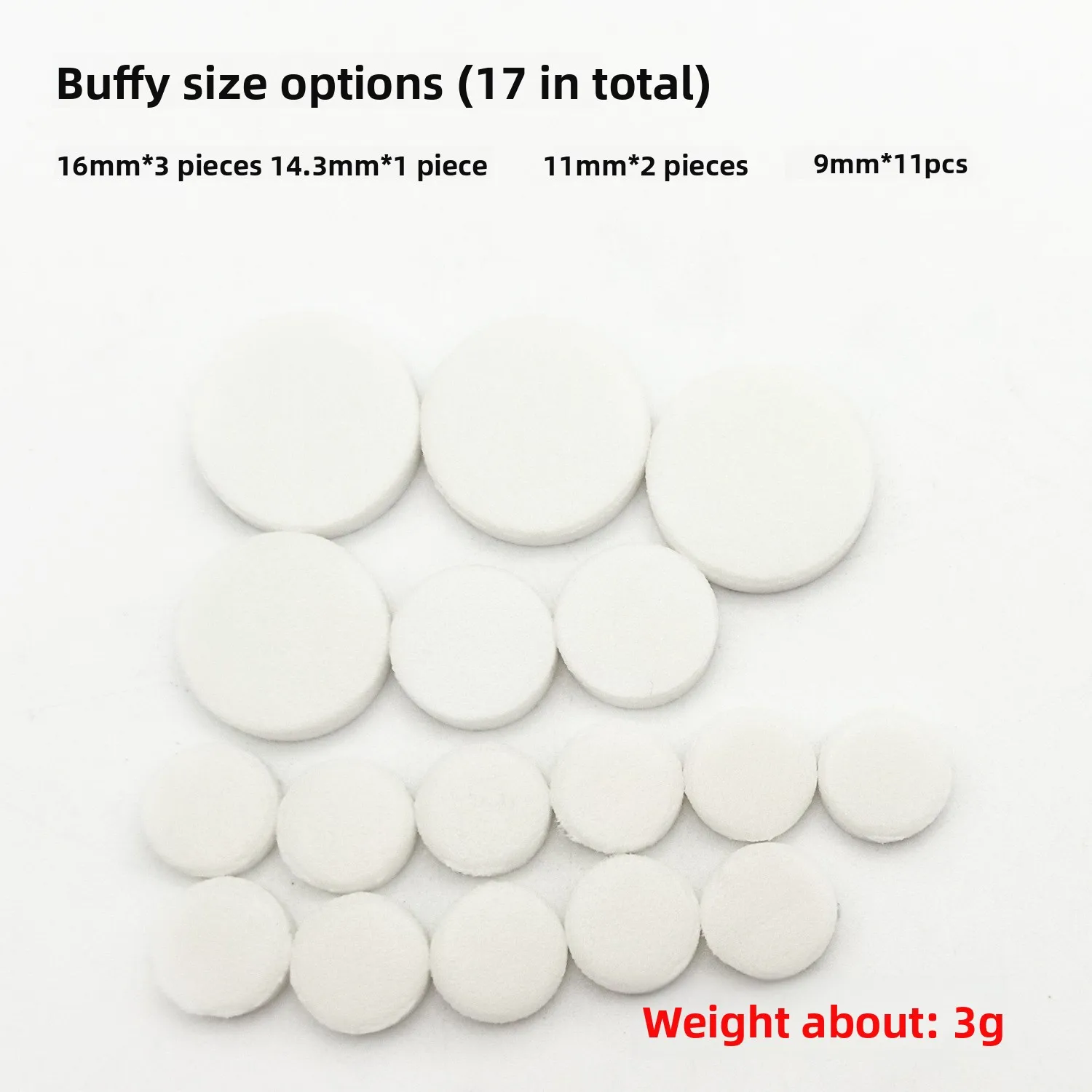 Clarinet pad made of one-piece foam, sound hole pad, musical instrument pad, B-flat 17-key pad