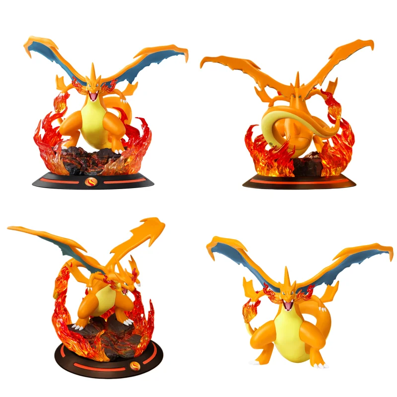 正規品ポケモンアクションフィギュアメガリザードンホームモデルアニメ置物デスクトップ収集装飾品おもちゃ誕生日ギフト