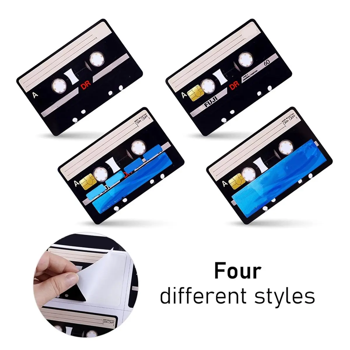 4PCS Credit Card Skin Set Sticker Film Skin Cover Waterproof Card Sticker for Game Machine Theme Bank Card Sticker