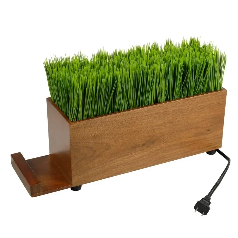 Multi - Functional Simulation Green Plants Custom Luxury Wooden Rechargeable Interior Home Decorations