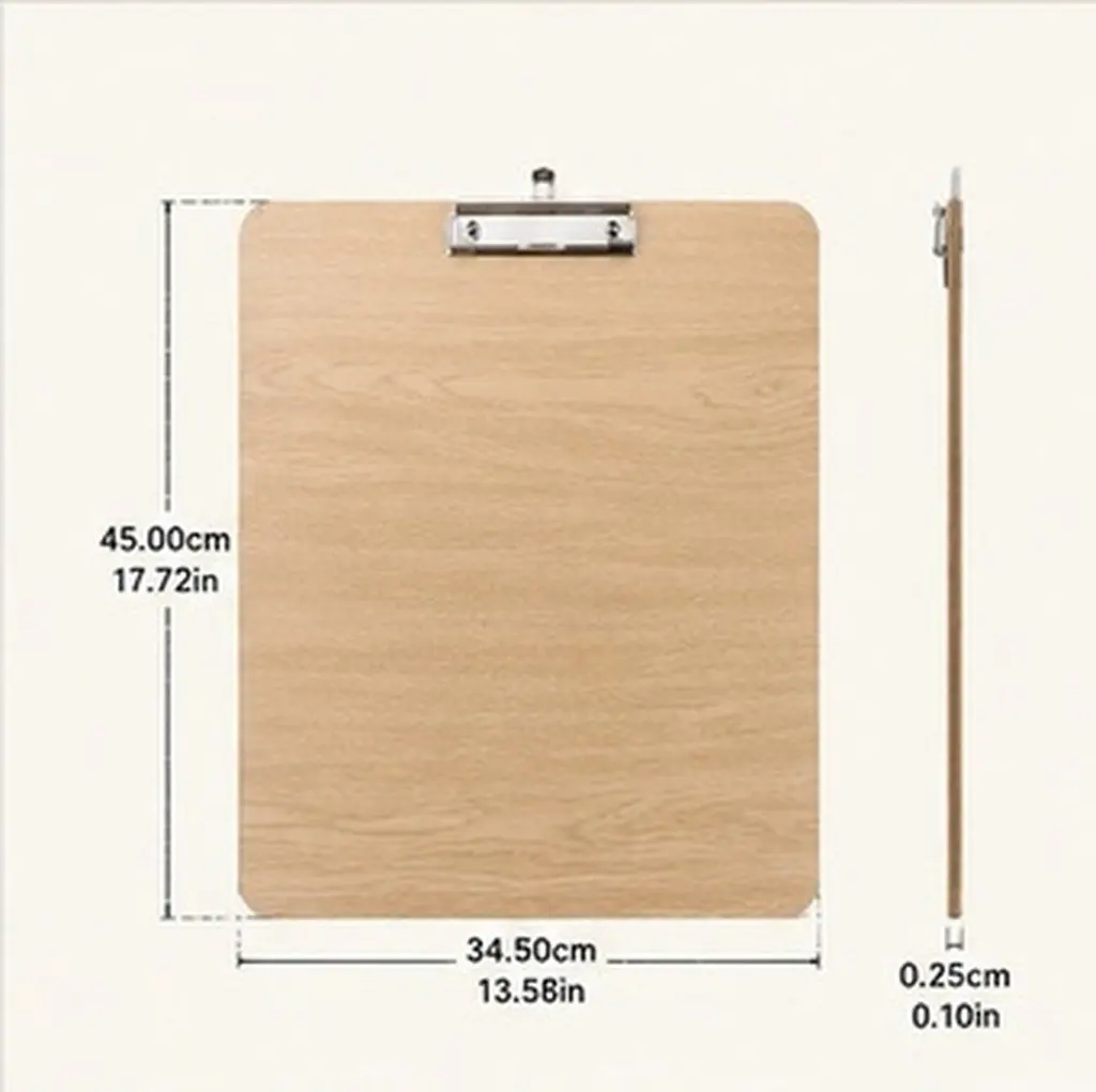 Drawing Board Clip A3 Horizontal Wood Sketching Board Portable Drawing Clipboard for Beginner Outdoor Use Landscape Clipboard