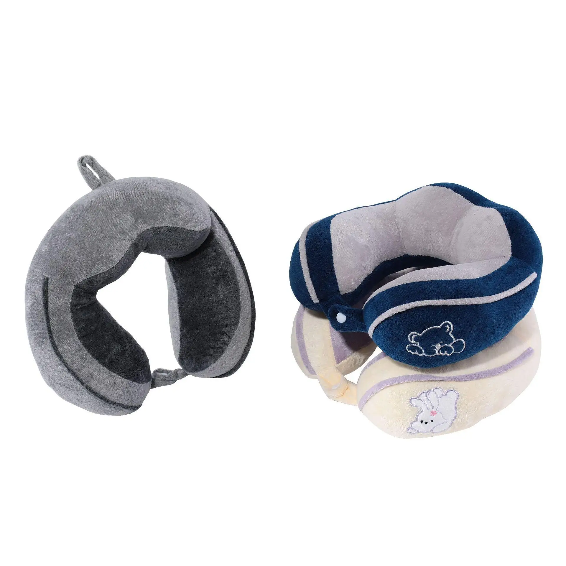 

Cartoon Dinosaur U-Shaped Neck Pillow Portable Travel Headrest for Aircraft Vehicle Universal Cervical Support Pillow in Various