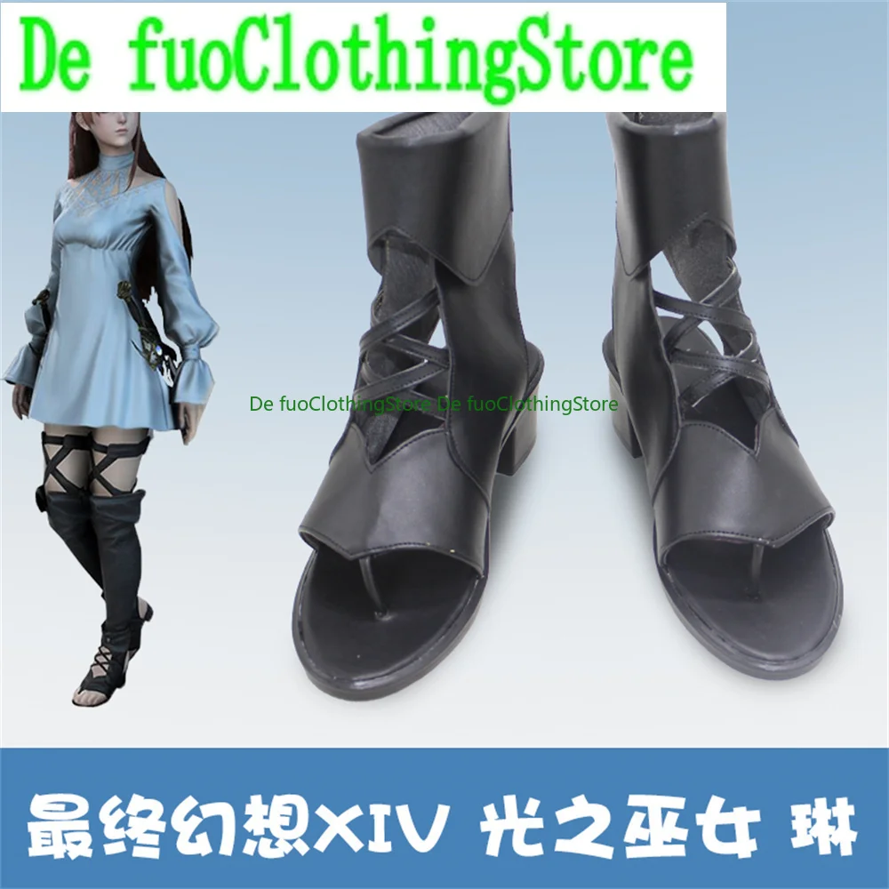 FINAL FANTASY XIV:A Realm Reborn Minfilia Cosplay Shoes Boots Game Anime Carnival Party Halloween Chritmas DefuoClothing Shoes