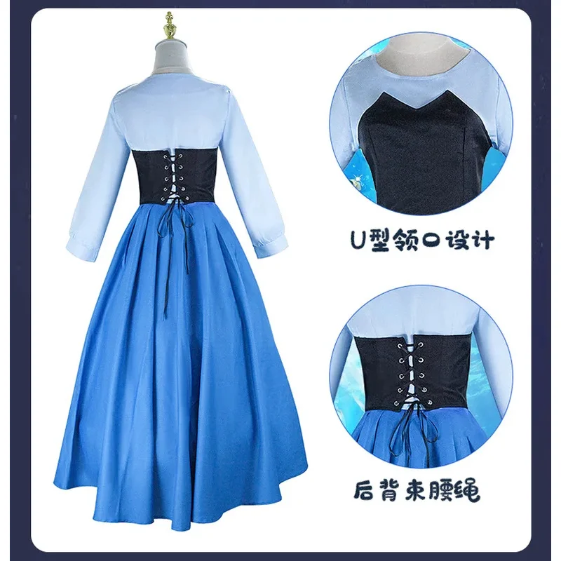 Costume Ariel Dress Gown Cosplay For Girls Women Halloween Carnival Stage Performance Wear Disguise Costumes Adult 5ftu^ 5ftu^