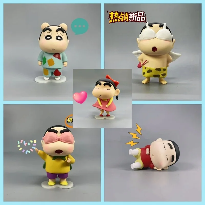 11cm Angel style Crayon Shin-Chan Anime Figure Action Figurine Pvc Statue Collection Model Doll Room Decoration Birthday Gifts