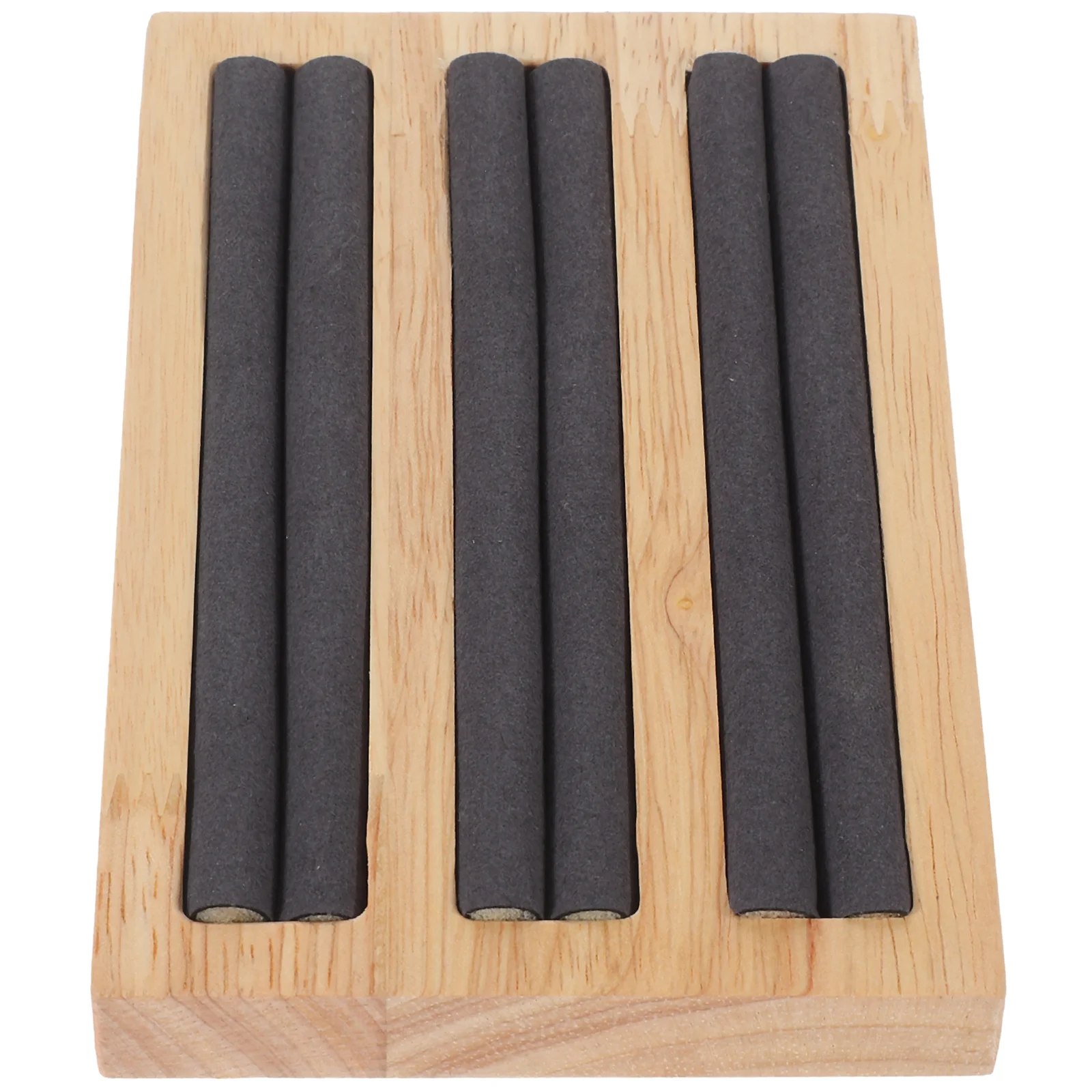 Ring Display Rack Dark Grey 3 Slots Elastic Strip Stylish Jewelry Holder Organizer Protective Ring Stand for Dressing Table