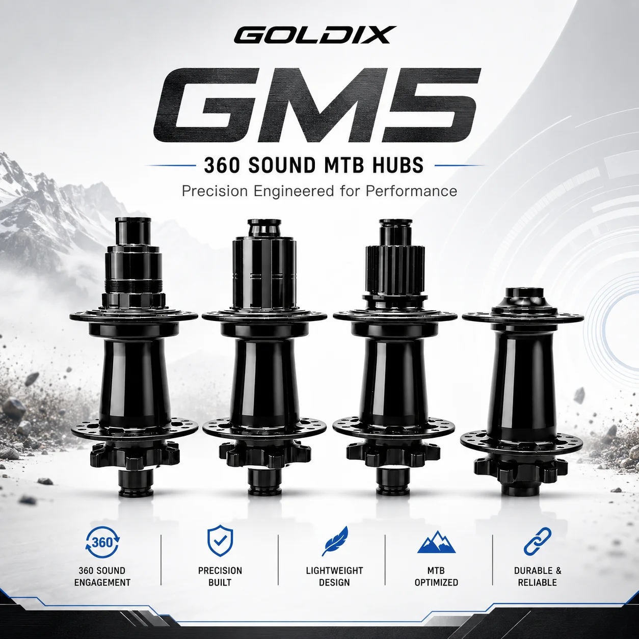 Mountain Biking Xc - Mozzo GOLDIX GM5 32H J-Bend Boost