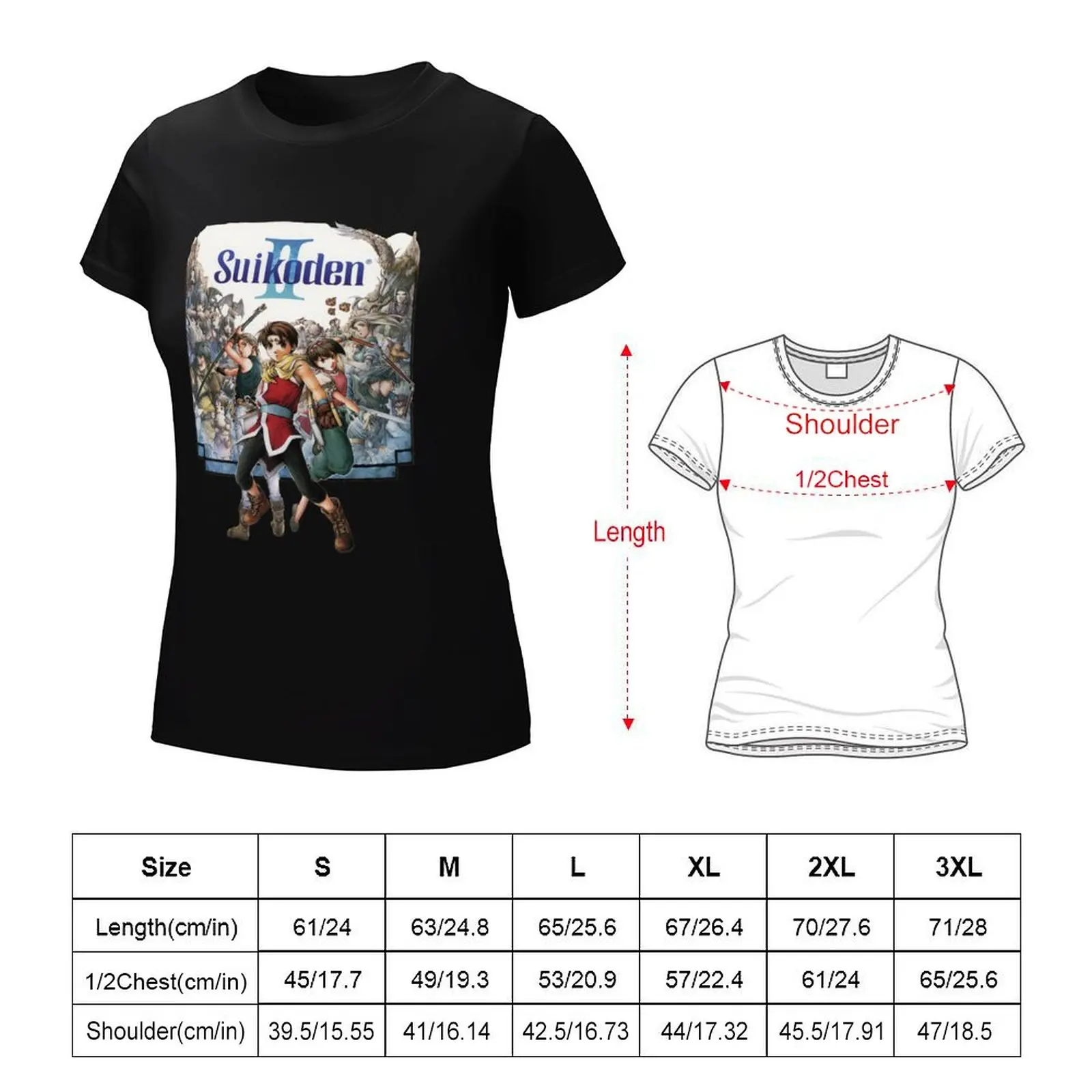 Camiseta Suikoden II para mujer, ropa de verano con estampado de animales, ropa estética de gran tamaño, camisas de entrenamiento