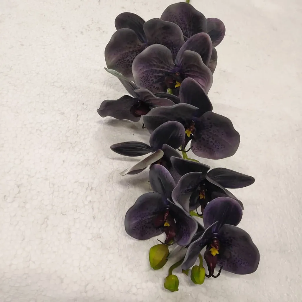 بورونج!! 9 رؤوس أوركيد ذهبية / أوري بونجا أوركيد لاتكس 3D / أوركيد صناعي / زهرة صناعية / بونجا هياسان بورويت بورويت v #6