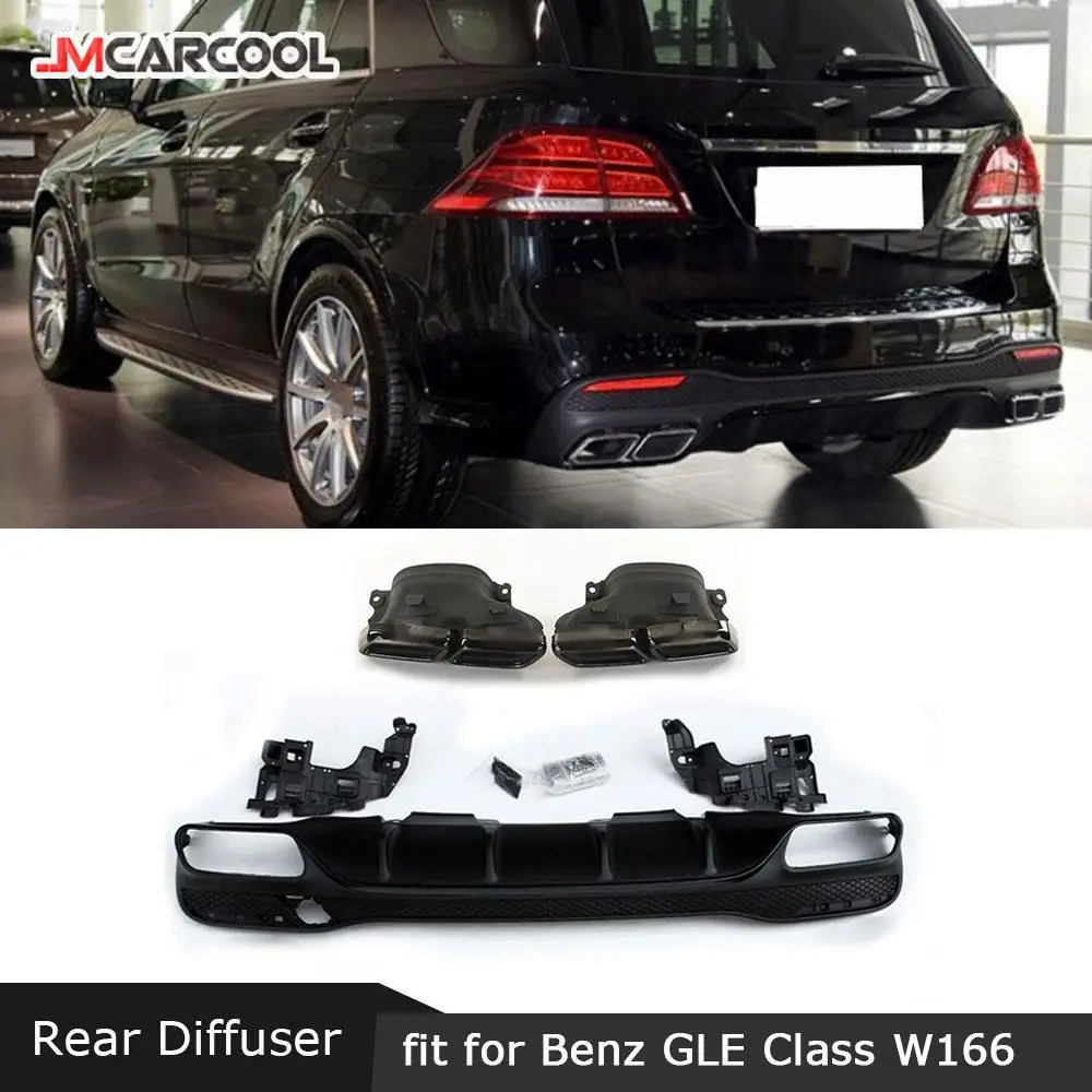 

Auto Rear Diffuser Lip Exhaust Tips Back Bumper Car Accessories pp For Mercedes Benz GLE GLS Class W166 GLE63 AMG SUV 2016 -2018