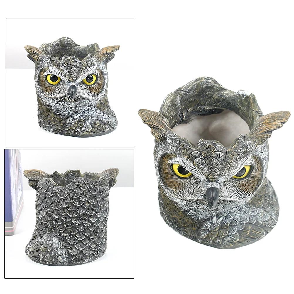 

Owl Animal Resin Flower Pot Sturdy Succulent Desktop Home Office Table Decoration Cartoon Succulent Flowerpot Cartoon Flowerpot