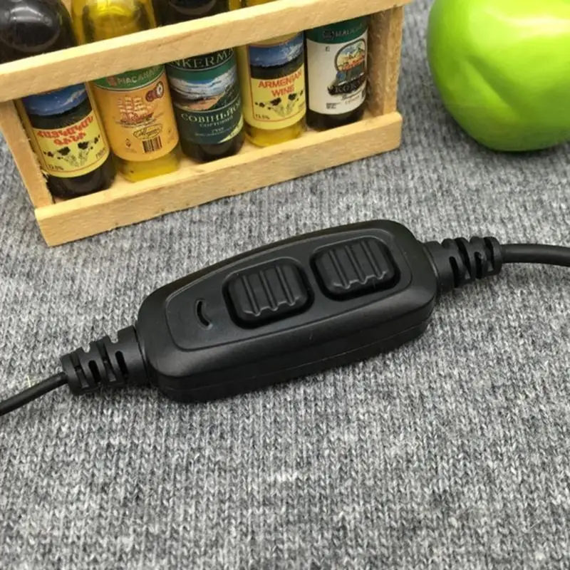 

652F 2 Pin Plug Walkies Talkies Headsets Adapter Double Push to Talk Headset for 82 Series 82 82HP Two Way Radio