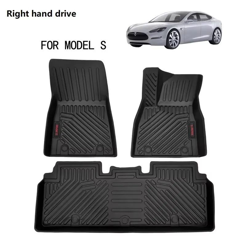 Motoptes For Tesla Model S Custom Fit Car Interior Accessories Rear Storage Trunk Mat Durable TPE ECO Material Carpet  Model S