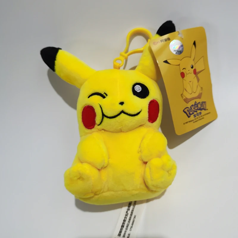 Pikachu Plush Pendant Toys Squirtle Bulbasaur Charmander Snorlax Keychain Pokemon Anime Stuffed Doll Christmas Gifts for Kid