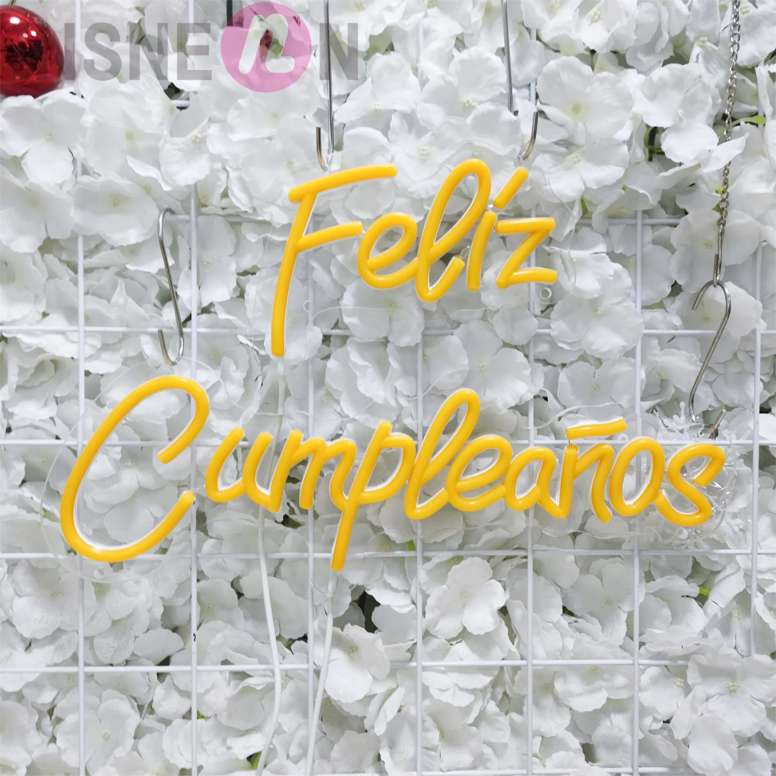 Feliz Cumpleanos Neon Signs Spaish Happy Birthday Decor LED Lights Aesthetic For Club Room Wall Party Bedroom Bar Neon Signs