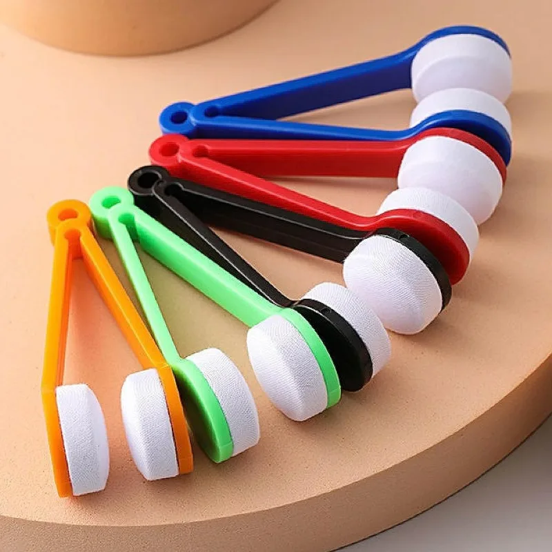 Superfine Fiber Glasses Wipe Clips Portable Microfiber Eyeglasses Cleaning Eraser Spectacles Brush Wiping Tool Eyewear Accessory