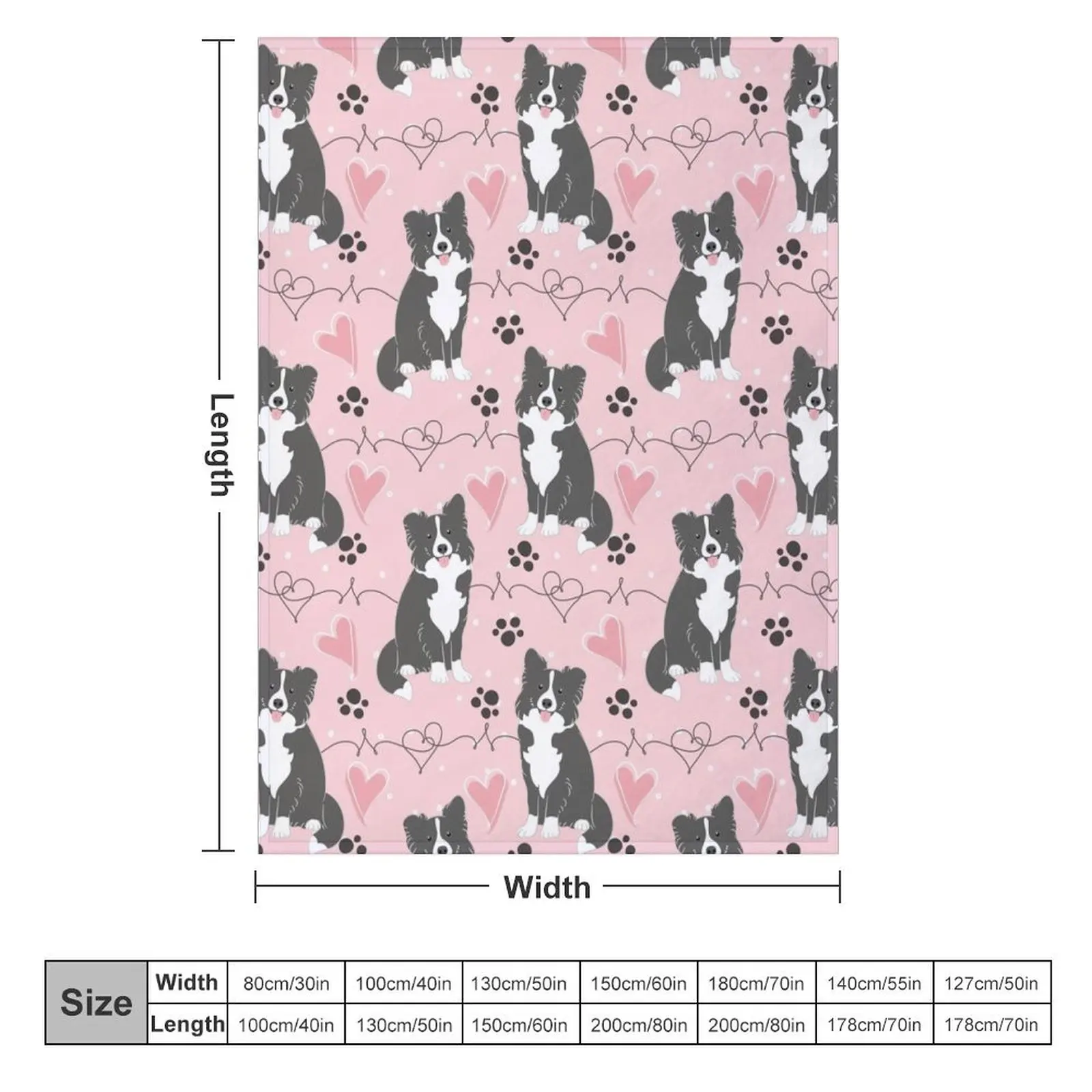 LOVE Border Collie - Black and White 2 Throw Blanket Blankets For Sofas Soft Plush Plaid Decorative Sofa Blankets