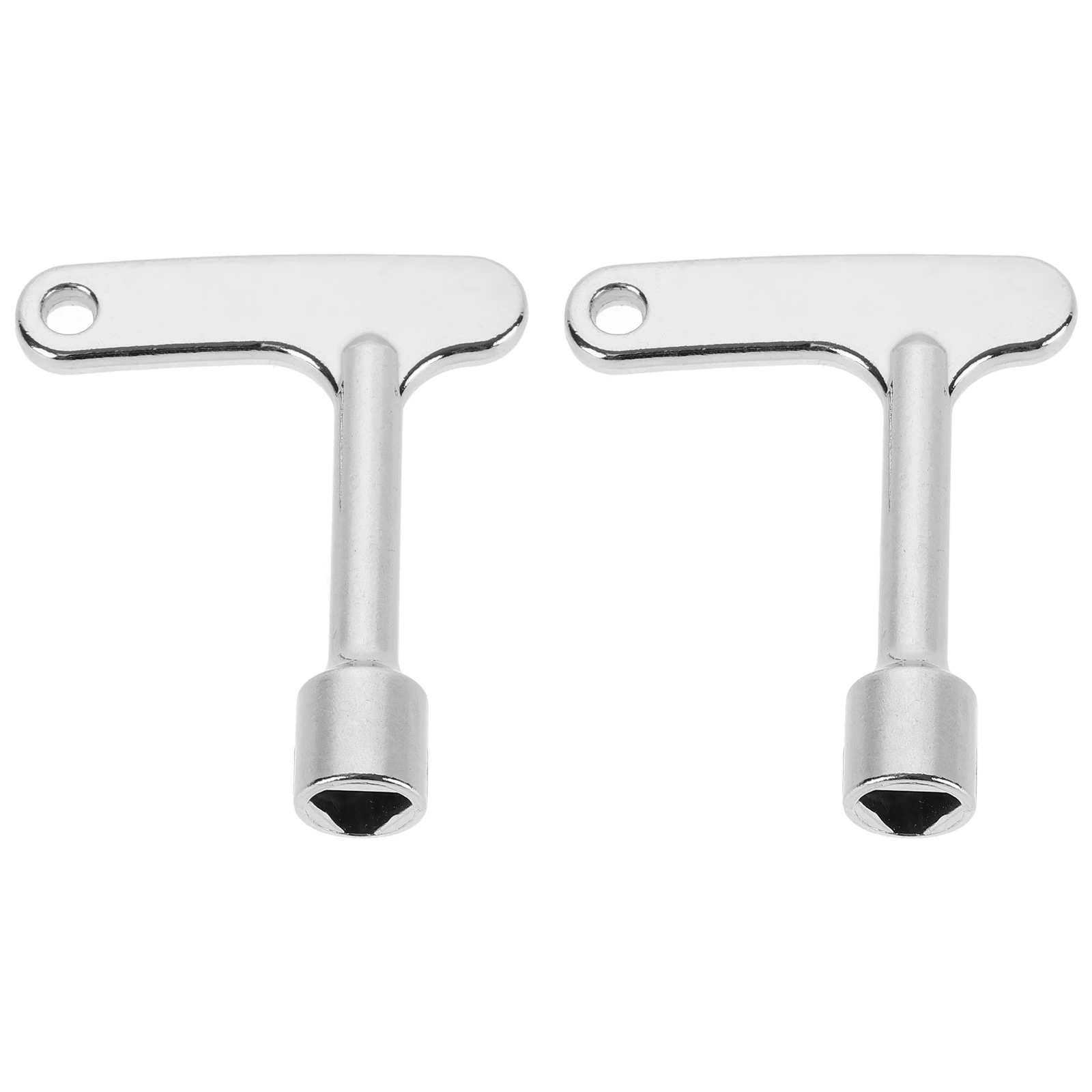 

2pcs Trash Can Keys Alloy Universal Utility Plumbers Tool Triangle Lock Sturdy Material Reusable Safe Smooth Surface