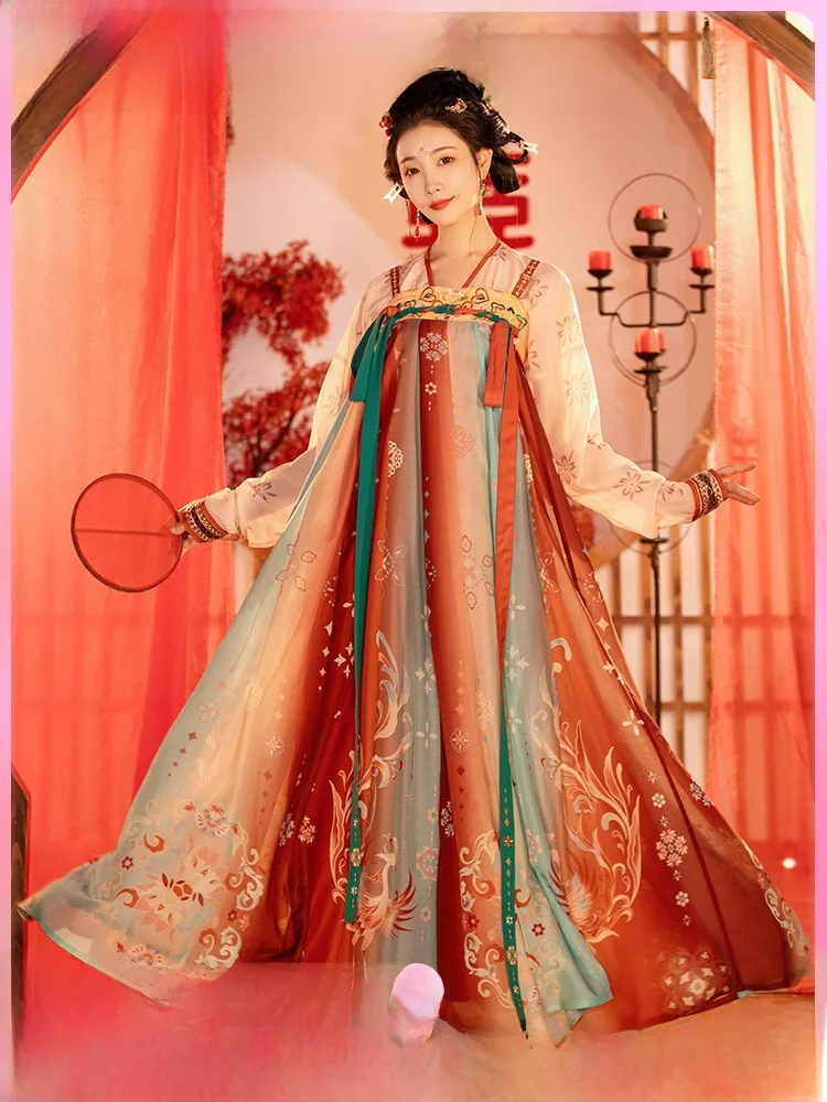 

Original Hanfu Tang Dynas Sle Women's Wedding Dr Chest-Length Skirt Top Spring Summer Seasonal Polyester Fiber