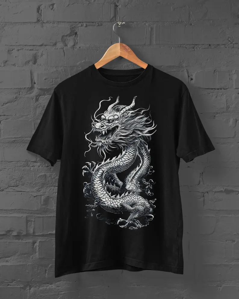 

Japanese Dragon T-Shirt - Harajuku Anime