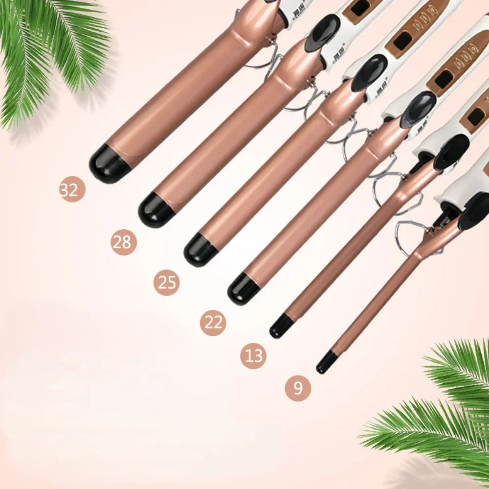 

19-38mm Ceramic Electric Hair Curlers 38mm Hair Curling Iron Big Curls 19mm Hair Culers 25mm Curling Iron 32mm 28mm