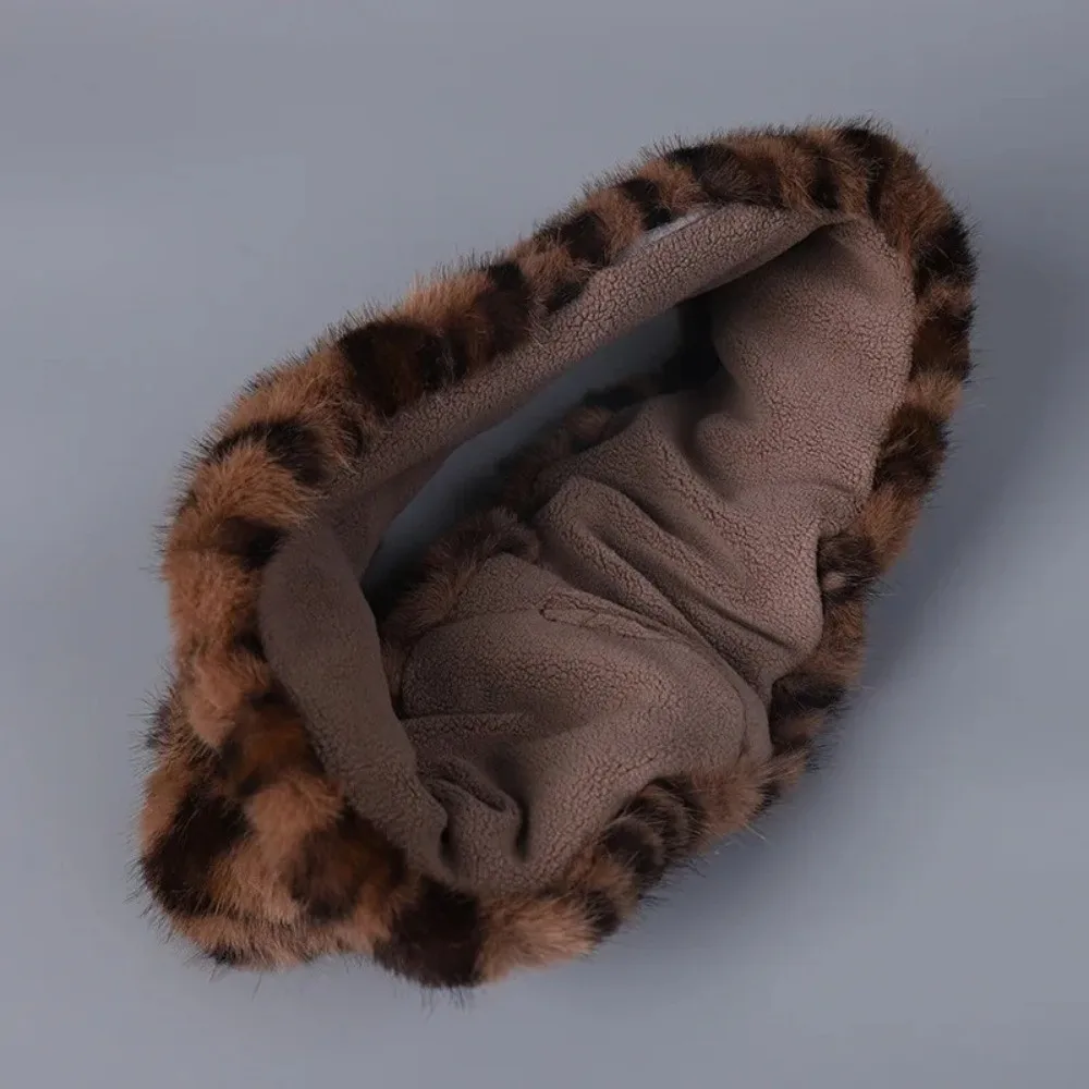 Новая эластичная повязка на голову из искусственного меха, ветрозащитная повязка на голову, шарф, защита для ушей, теплая зимняя повязка на голову для женщин